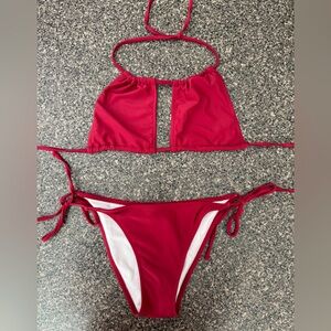 Cupshe Red Bikini Set